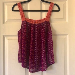 Magenta/Orange Tank Top